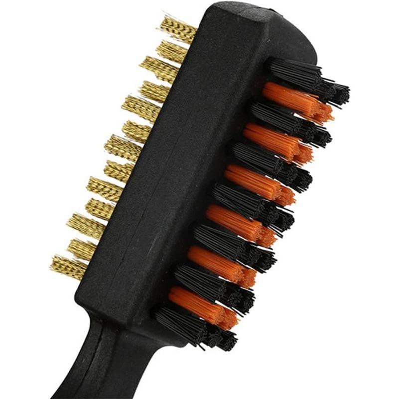 Golf Club Brush Cleaner Waterproof Design Cleaning Tools Portable Metal Lightweight Nylon Brushes for Golf Shoes Maintenance
