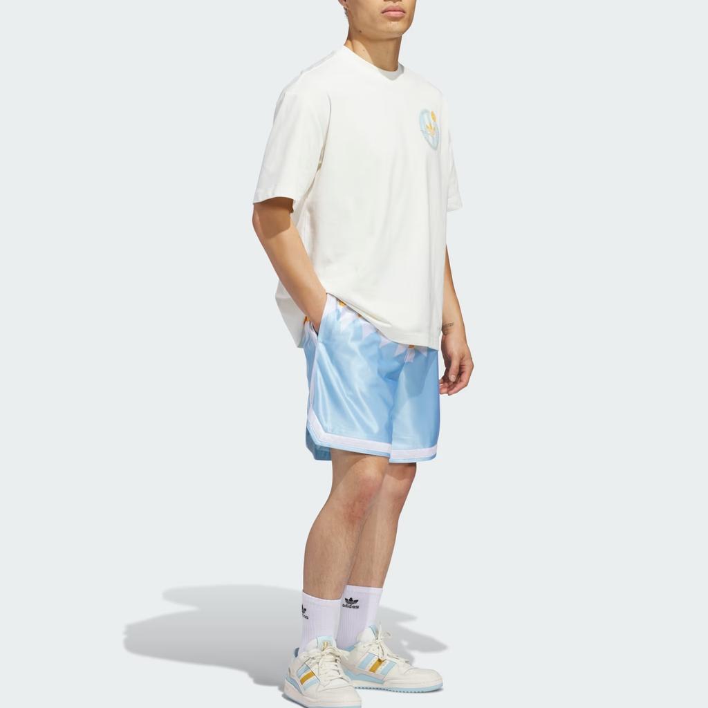 Adidas Originals Basketball Logo Loose Fit Crew Neck Short Sleeve T-Shirt Unisex Tops KD3613