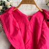Elegant Lace Hollow Out Long Dresses Women's Holiday Short Sleeve Cape Embroidery Evening Party Summer Dress