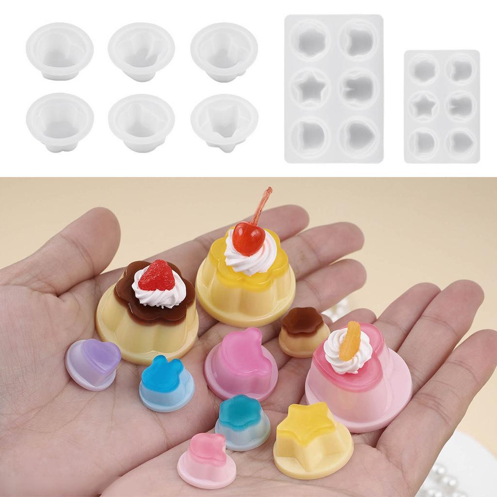 Cute Heart Star Animals Pudding Silicone Molds Epoxy Resin Casting Mold Craft Earrings Pendant Mold DIY Keychain Jewelry