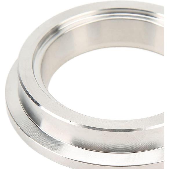 Schweißbare Einlassflansch, 44 mm Edelstahl-Wastegate-Einlassflansch Ersatz-Turbolader-Wastegate V-Band-Einlassflansch für Tial Einlassseite