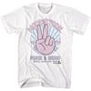 Woodstock Peace Sign White Adult T-Shirt