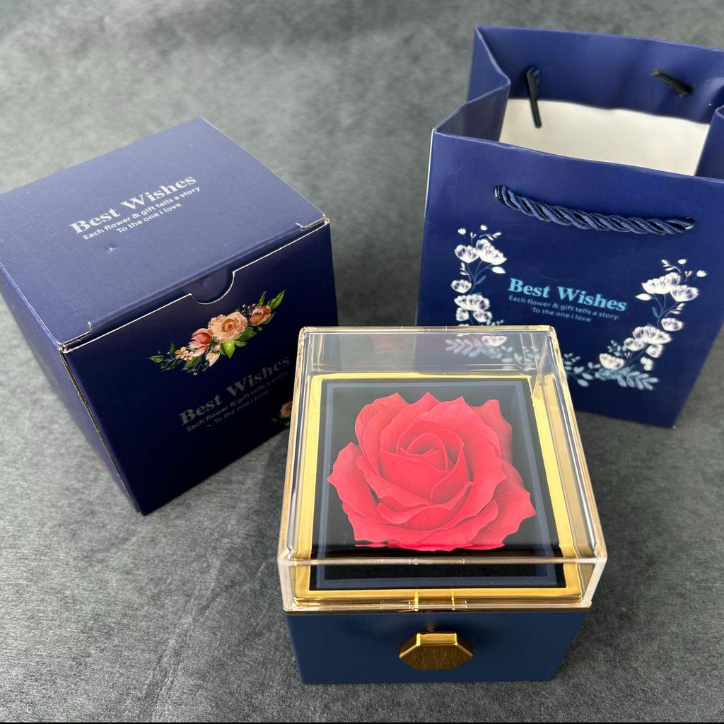 Valentine's Day Rotating Soap Flower & Jewelry Gift Box