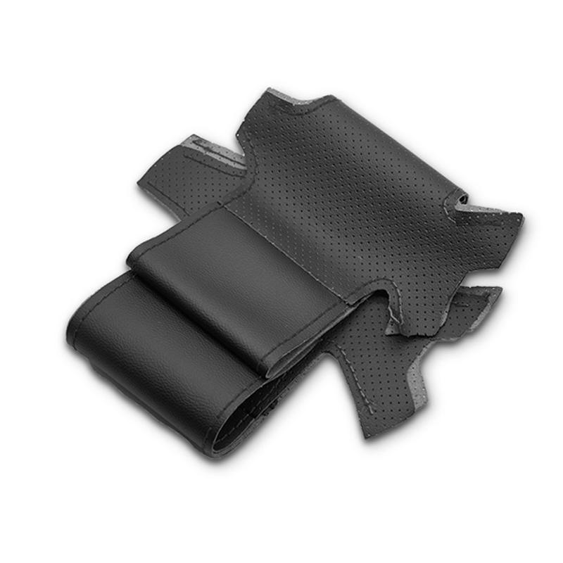 Pentru VW Golf 7 GTI Golf R MK7 Polo Scirocco 2015 2016 Husa volan cusut manual Piele perforata neagra Accesorii auto