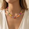 Resin Colorful Fish Necklace Ceramic Beaded Necklace Lovely Fish Charms Pendant  Vacation