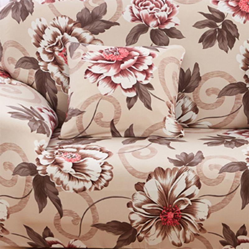 High-quality Flower Printed Slipcover Sofa Cover With Excellent Fit And Stretch For Various Couch Sizes