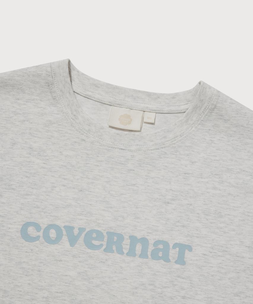 COVERNAT WOMAN Cool Cotton Cooper Logo T-Shirt Heather Grey