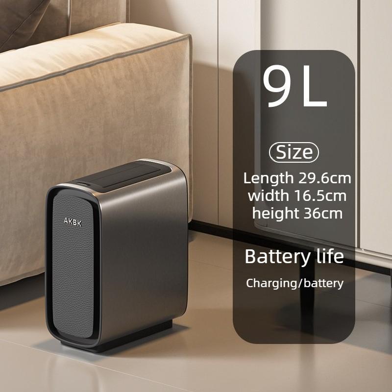 Automatic Sensor Trash Can 9L 15L Kitchen Bathroom Luxury Smart Trash Can Touch Less Stainless Steel Toilet Wastebin with Lid
