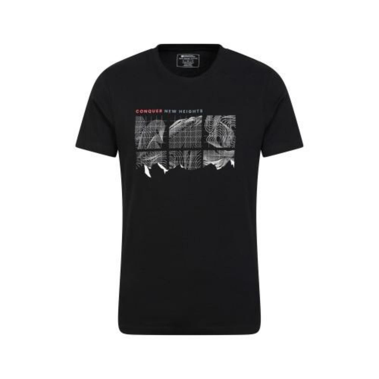 Mountain Warehouse Mens Conquer New Heights Organic Cotton T-Shirt S