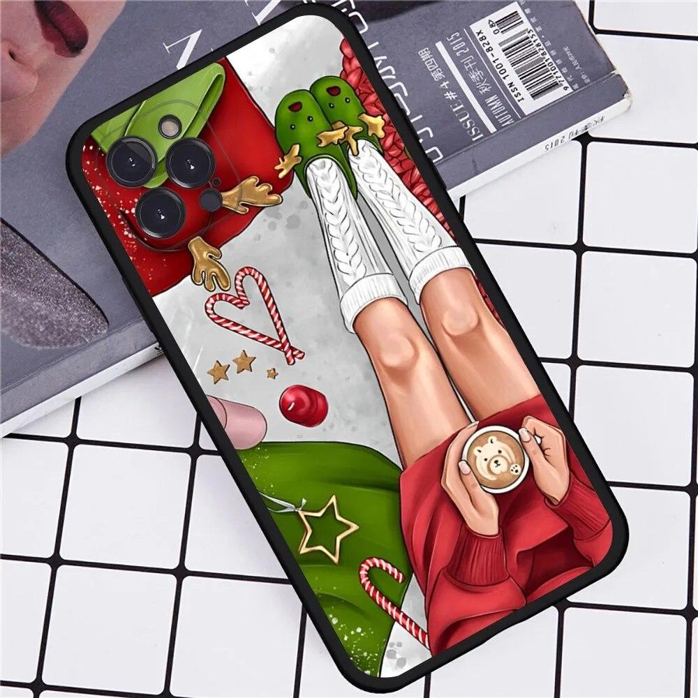 Frohe Winter Weihnachten Handyhülle für iPhone Samsung Galaxy Redmi Xiaomi Oppo OnePlus Note SA 7 8 9 10 11 12 13 14 20 21 22 23 53 54 Pro Max Ultra