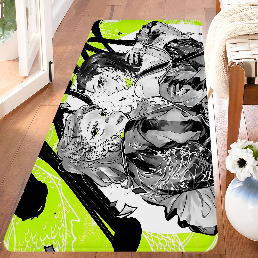 

K-Koga M-Mitsuki A-Aya O-Oosawa Anime Room Mats Retro Multiple Choice Living Room Kitchen Rug Non-Slip Welcome Rug 40x60cm