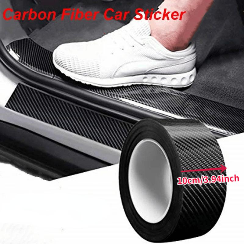 1 Roll of Carbon Fiber PVC Waterproof Tape -3.94 Inches X 118.11 Inches Scratch Resistant Threshold Side Mirror Protector
