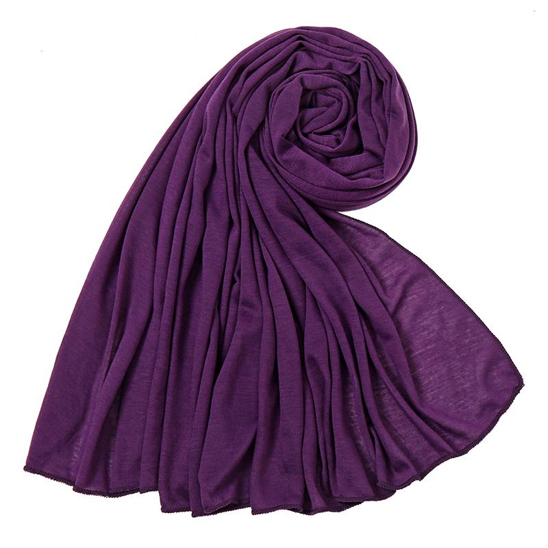 Big Size Polyester Jersey Hijab Scarf Long Muslim Shawl Plain Soft Turban Tie Head Wraps For Women Africa Headband Headscarf