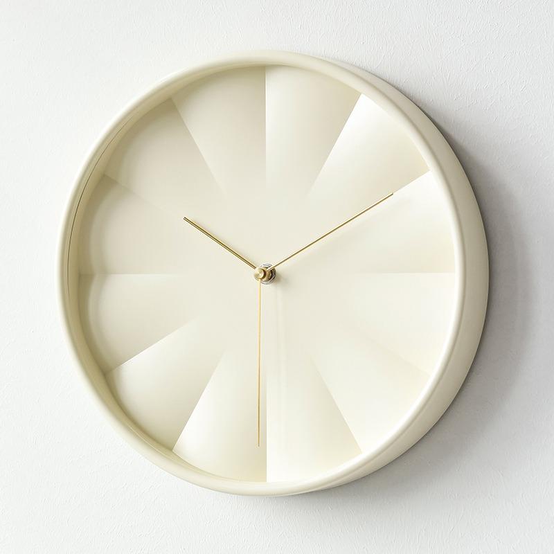 

Artistic Wall Clock with Glass Face Luxury Minimalist No-Number Design Clocks for Bedroom Living Room Decor Clocks 30cm бежевый