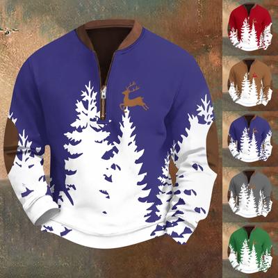 Men's Retro Casual Gradient Printed Sweatshirt