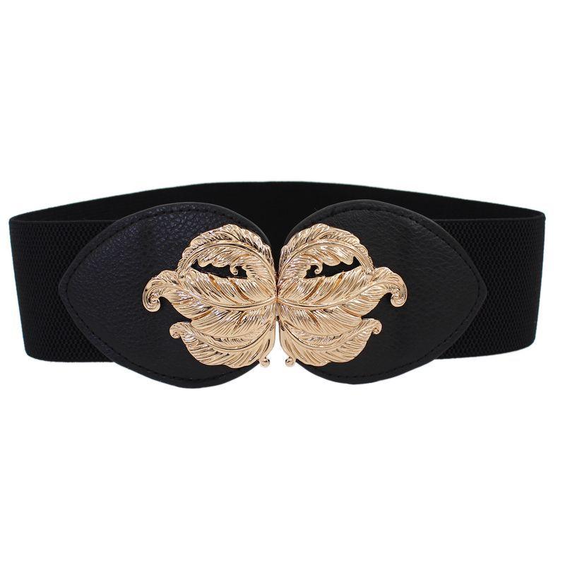 Trendy Womens Black Stretch Waist Belt Offering A Slender Look With Versatile Wear Options