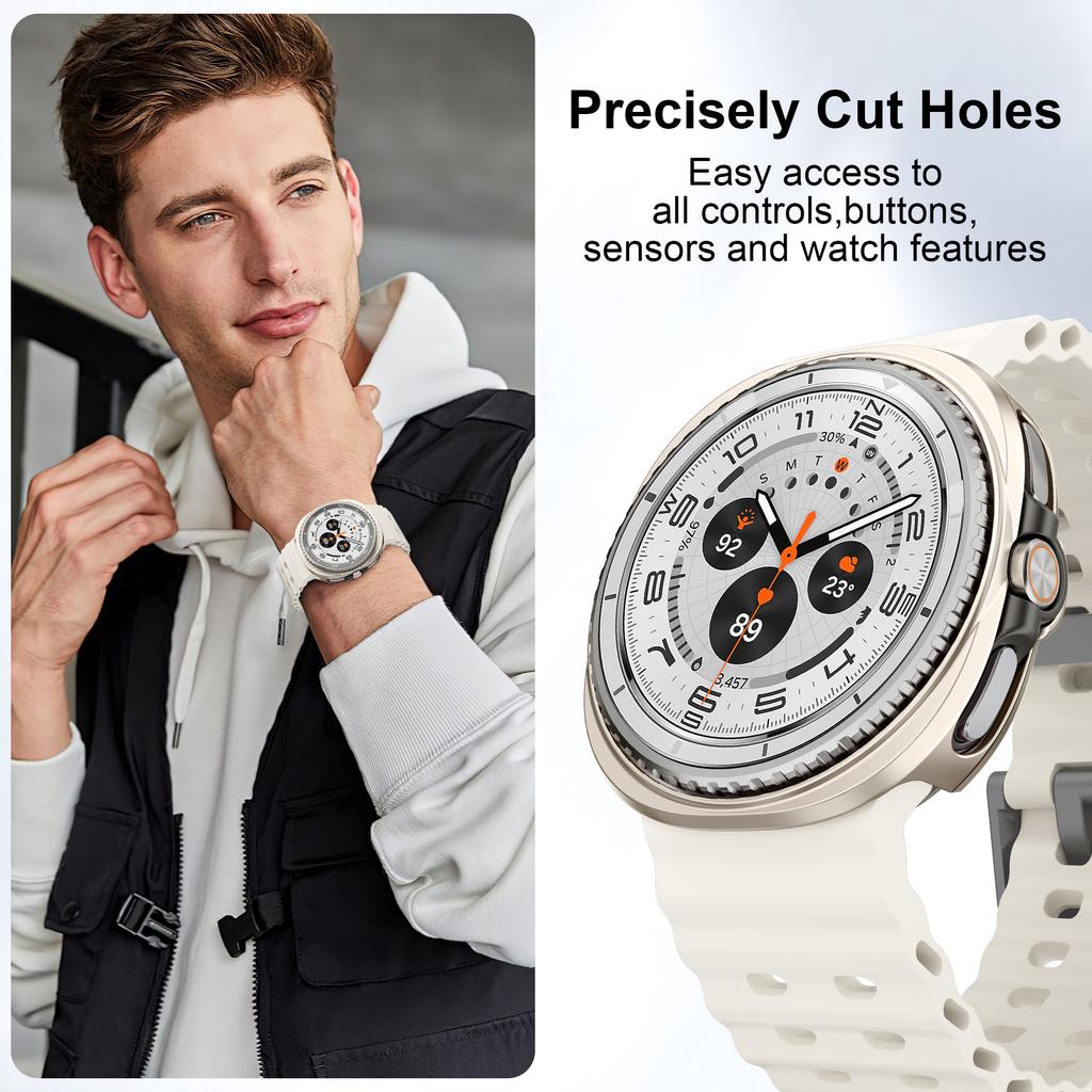 Hollow PC Cases For Samsung galaxy watch 8 chassic 46mm Accessories Protective Bumper shell For galaxy watch 8 40mm 44mm covers