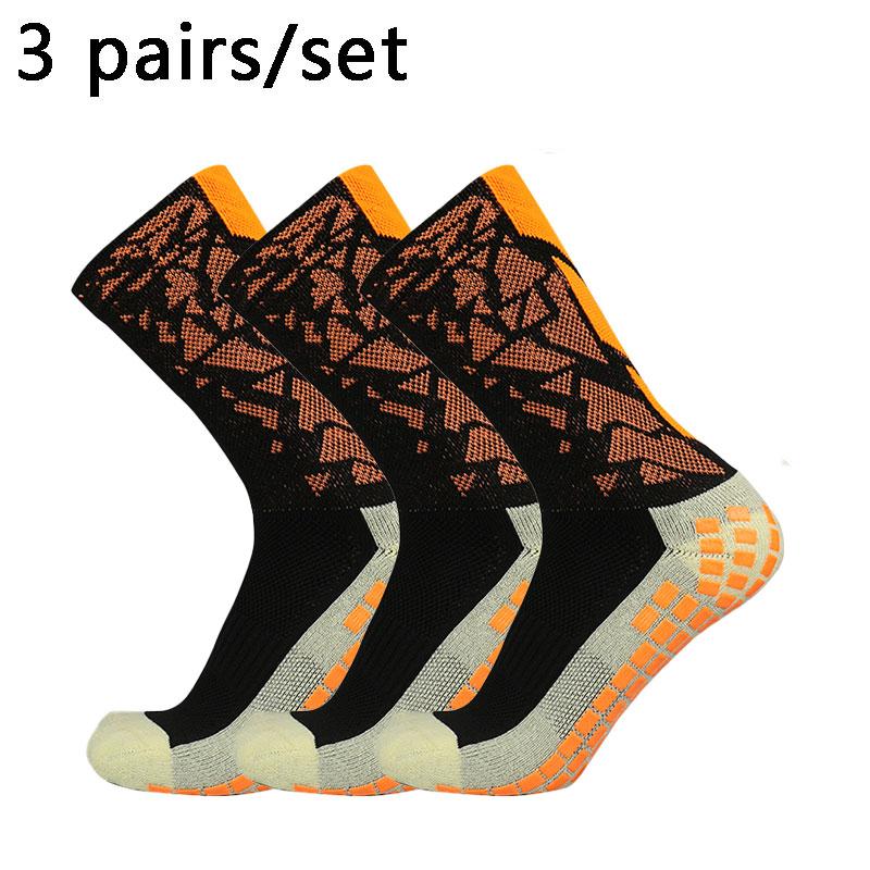 3 pairs New  Men Women Camouflage Arrow Soccer Socks Breathable Sports Silicone Anti Slip Grip Football Socks