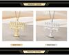 Chanukah Menorah Necklace Religious Jerusalem Temple Hanukkah Shammash Pendant Stainless Steel Judaica Jewelry