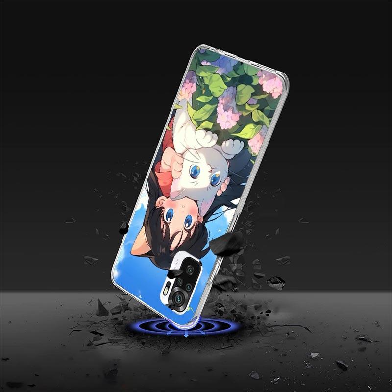 Cute Anime Ins Girls Animal Cat Phone Case For Xiaomi Redmi Note 10 11 12 13 14 15 Pro Plus 11S 12S 14S 11T 11E 10S Soft TPU Bac