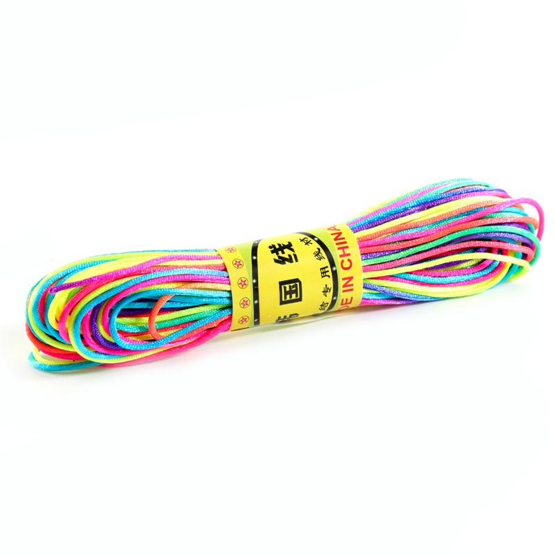 

20M/lot Nylon Cord Chinese Knot Woven Macrame Thread 1.5/2mm Red Satin Tassels Cord DIY Beading Braided Shamballa String Thread 1.5mm 20M
