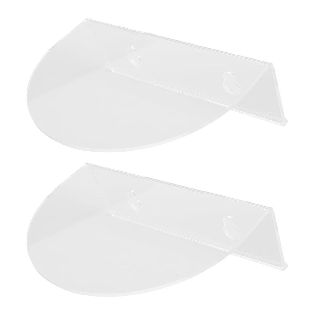 2PCS Window Plant Shelves Aquarium Shelf Transparent Acrylic Ledge Plants Holder with Strong Suction Cups for