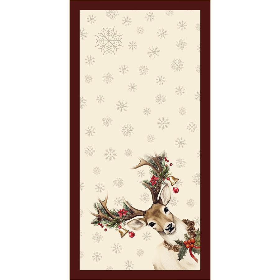 Nina - Bieżnik Wodoodporny - Beżowy - Jelonek Vintage - 50X100 Cm