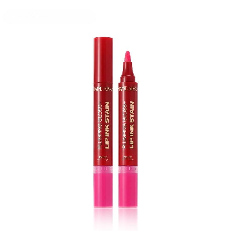 Double-ended Lip Pen Lip Oil Liquid Watercolor Lip Pen Lip Gloss Lip Color Lip Gloss Moisturizing and Easy To Apply Lip Gloss