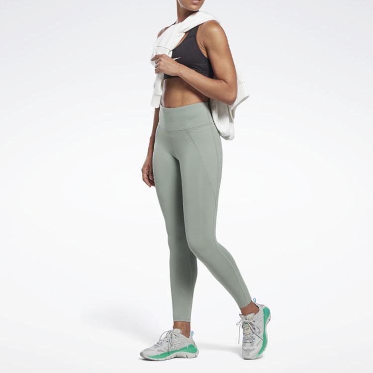 Reebok Comfortable Fitness Leisure Sports Long Pants Women bottoms Gray-Green HS4705