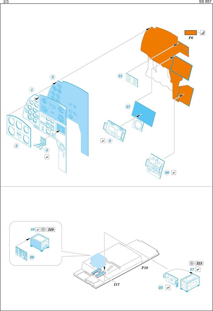eduard Zoom Etching Mosquito NF Etching Parts Special Plastic Model Parts EDUSS857 1/72 D.H. Mk.XXX (For Hobby) (Airplane)