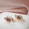 New  Rose Gold Earings Fashion Jewelry  Unusual Colorful Water Drop Natural Zircon Drop Earrings Vintage Jewelry