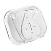 Clear Rectangular Fridge Organizer Storage, Kitchen Storage Turntable Rectangle Organizer, Non Skid