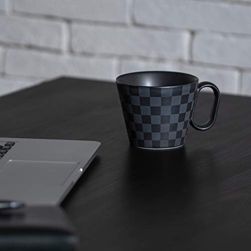 Wired Beans Wired Beans Mug To Last a Lifetime Arita Ware Regular Checkered Mug 240ml (Black Matte)