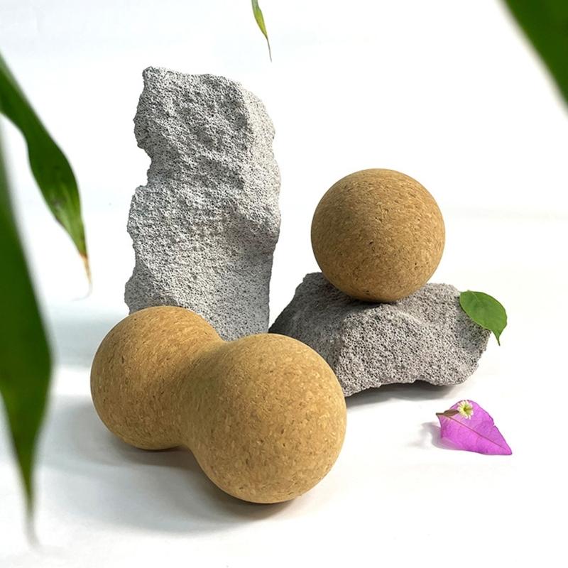 Natural Corks Massage Ball Wooden Myofascial Release Tool For Muscle Relaxation and Fitness Enthusiasts