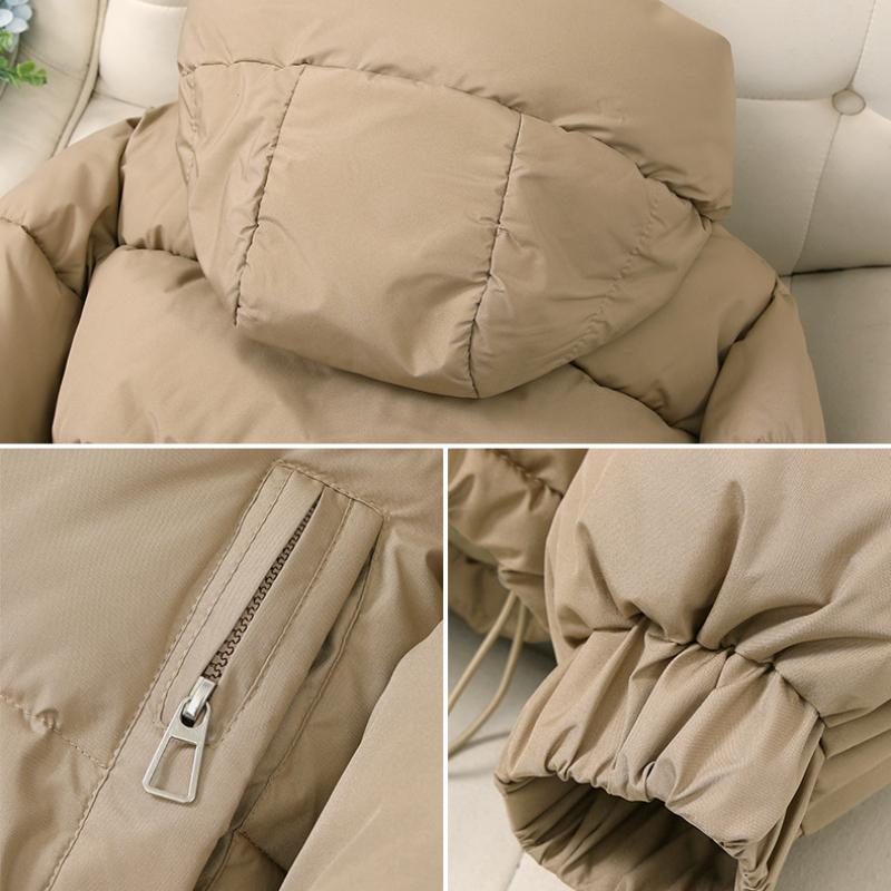 Women's Down Cotton Jacket Short Style New Korean Version Hooded Thickened Cotton Coat for Petite Women Winter Cotton Outerwear