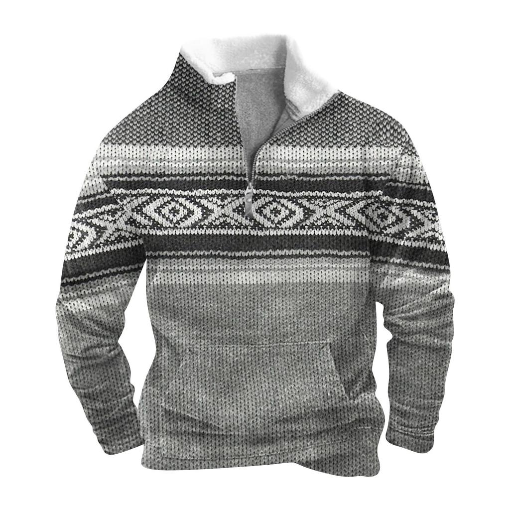 Frühlings- und Herren-Sweatshirt mit Stehkragen ist ein lässiges Outdoor-Pullover-Oberteil