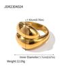 Stainless Steel Exaggerated Ring Smooth Vintage Finger Ring Exquisite Geometric Ring  Wedding