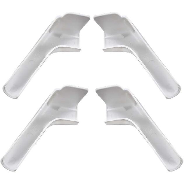 G-PLUS RV Rain Gutter Spout Long Version Left and Right Black Gutter Spout 3 1/2" Long 4pcs