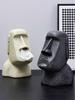 Hot Sale Tissue Box Cover Easter Island Resin Stone Figurine Tissue Box Indoor Home Restaurant Office Decoration Craft Ornament