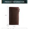 Crazy Horse Leather Men's Handbag Long Genuine Clutch Business Commuter Functional Wallet