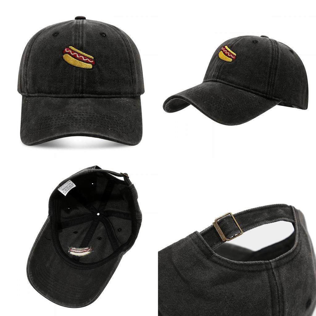 Vintage Hundmönster Basebollkeps Med Broderi För Avslappnade Kvinnor Män Sommar