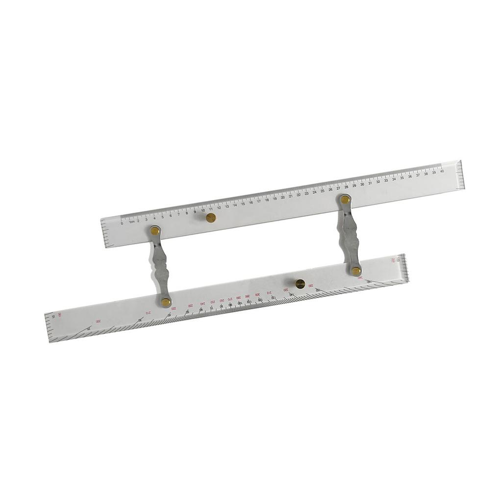 Marine Navigation Parallel Ruler Clear Scale High Accuracy Transparency Boat Ship Drawing Parallel Ruler 450mm 17.71in