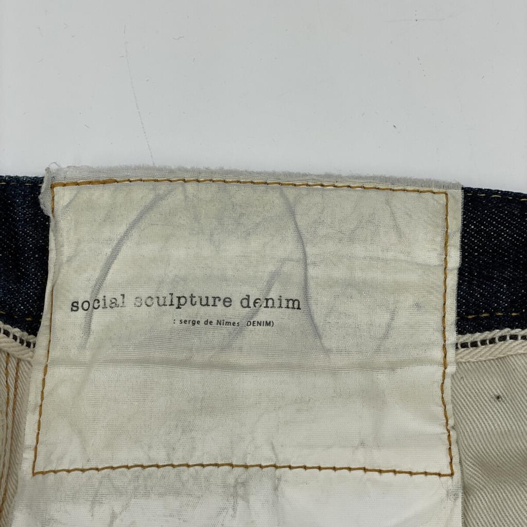 Visvim Indigo Social Sculpture 10 Unwashed Denim Pants Bottoms W36L28 IndigoUsed