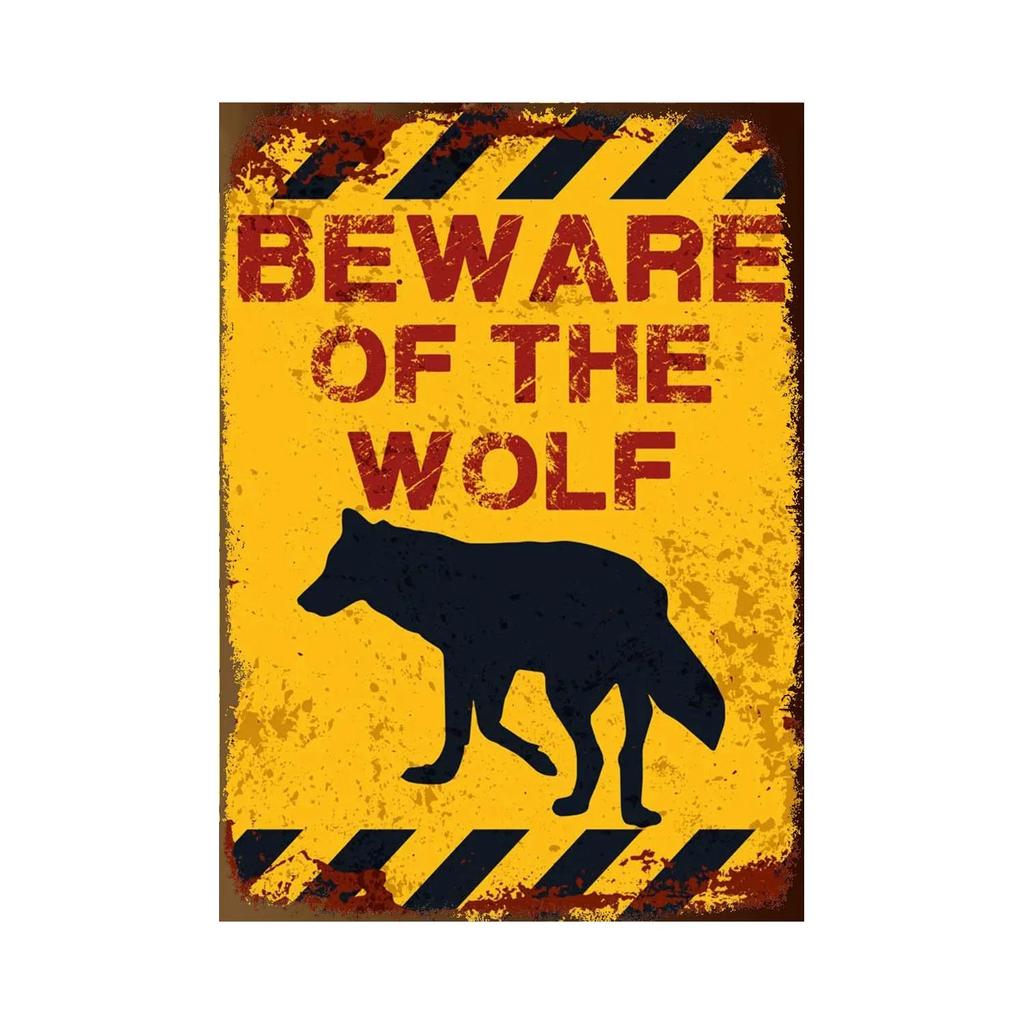 BEWARE OF Rabbit Retro Plaque Metal Tin Signs Garden Decoration Mouse Monkey Wall Stickers Kraken Plate Animal Warning Sign