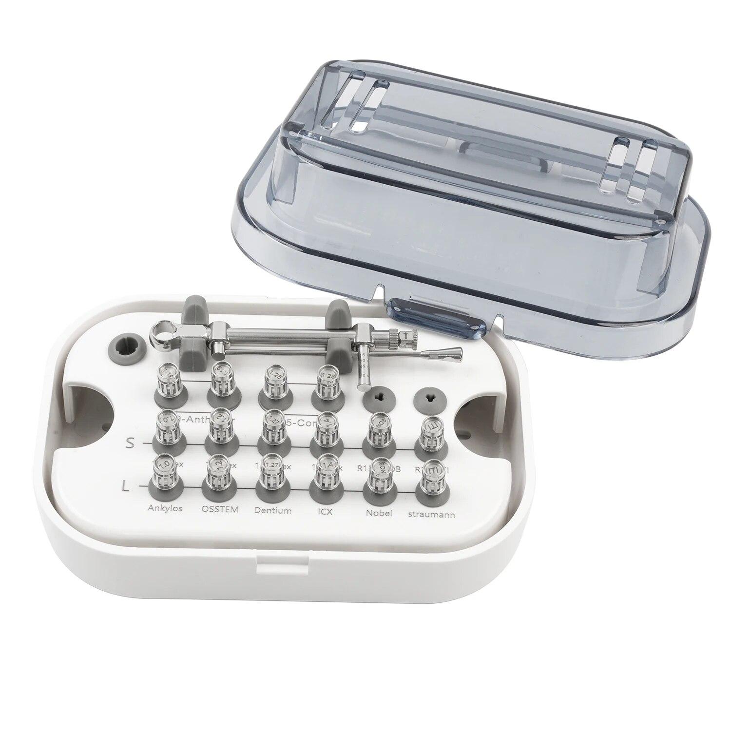 

Dental Implant Screw Driver Colorful Torque Wrench Ratchet 15-70NCM with 16Pcs Screw Driver Universal Restoration Tools Kit 1 Kit