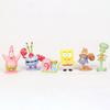 6 stk/sett Søt Anime Figur SvampeBob Modell Dukker Ornamenter Hjemmedekorasjon Gave