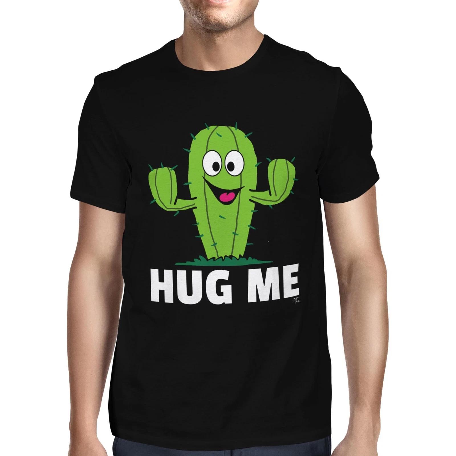1Tee Mens Hug me Cactus T-Shirt XXXL
