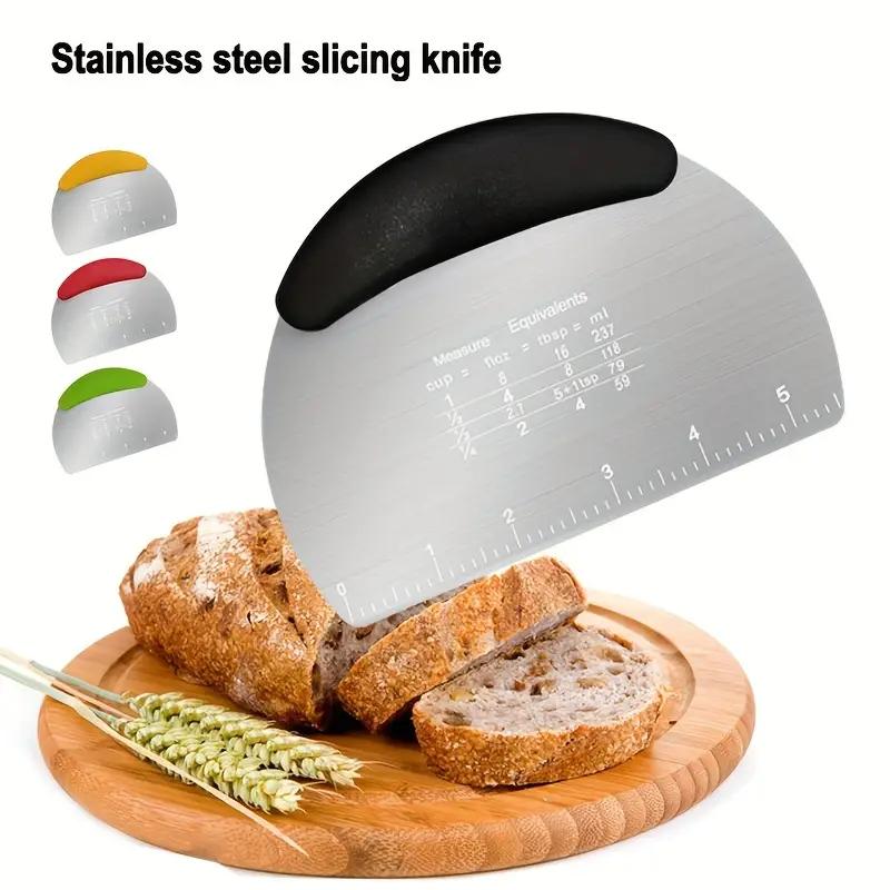 Household Stainless Steel Semicircular with Scale Baking Cutting Knife Cream Cake Flour Scraper