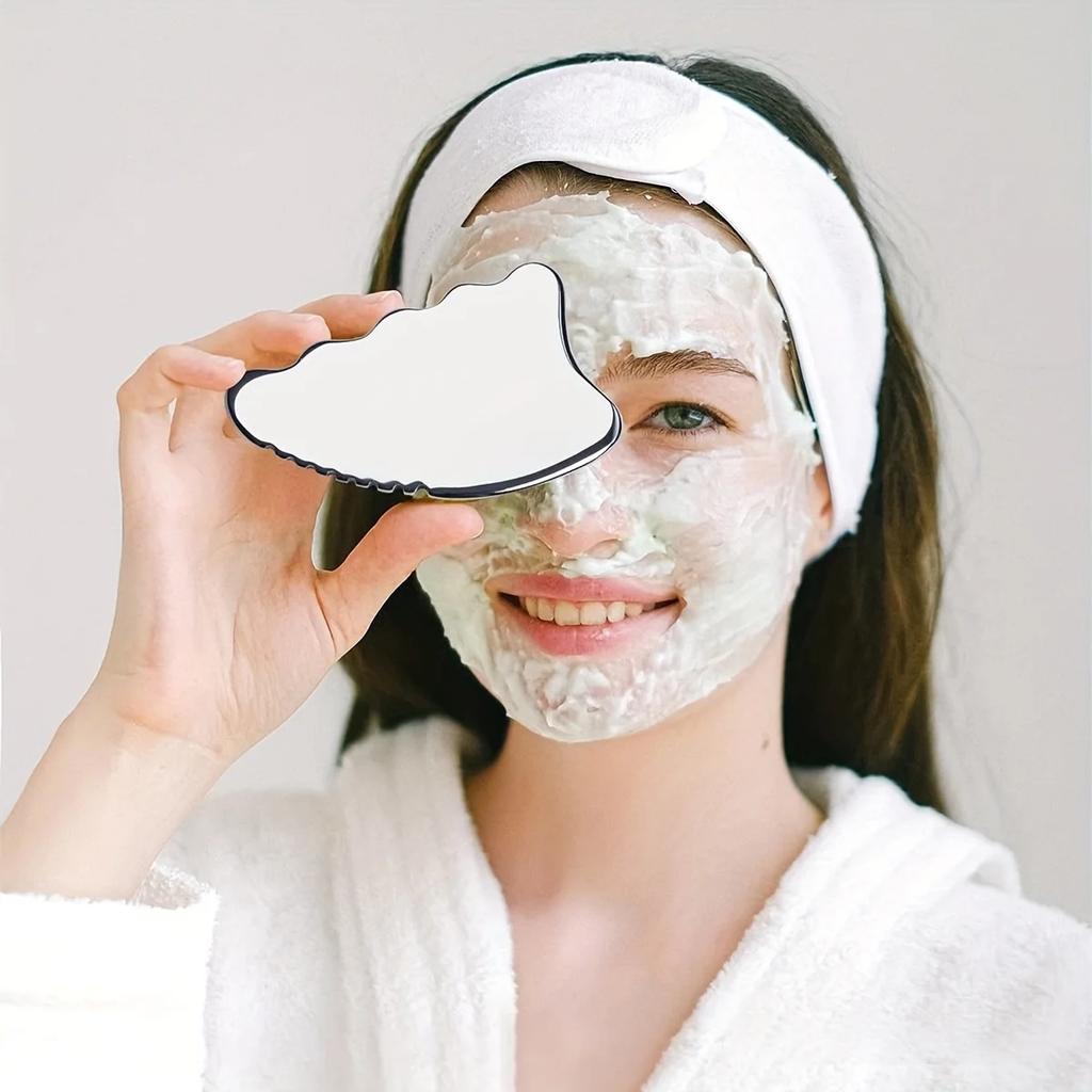 Stainless Steel Gua Sha Massager Facial Tool with Acupuncture Pen for Body Lymphatic Drainage Reduce Puffiness Muscle Therapy