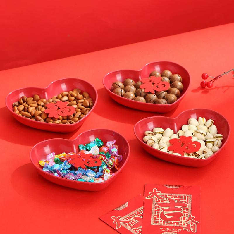 Love Spit Bone Plate Dining Table Storage Bone Slag Plate Household Food Grade Fruit Plate Candy Snack Small Plate